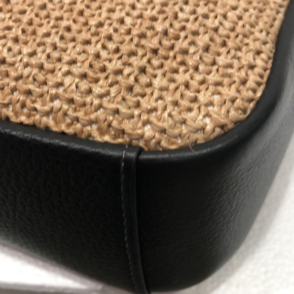 Coach Hadley Mini Straw Woven and Pebbled Leather Crossbody Bag EUC - Picture 8 of 11
